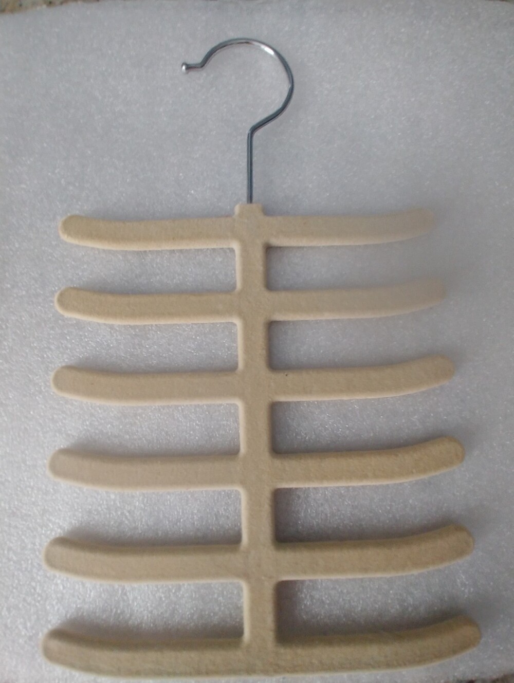 Velvet Multi-Tier Tie and Scarf Hanger - Beige